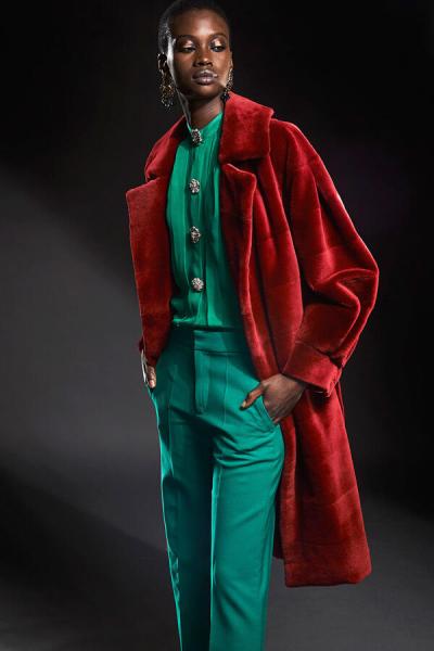 J.Mendel, пальто из щипаной и стриженой норка