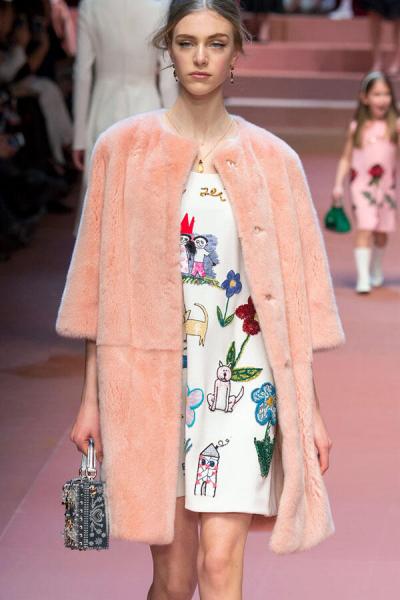 Dolce Gabbana, пальто-двухрядка из самок